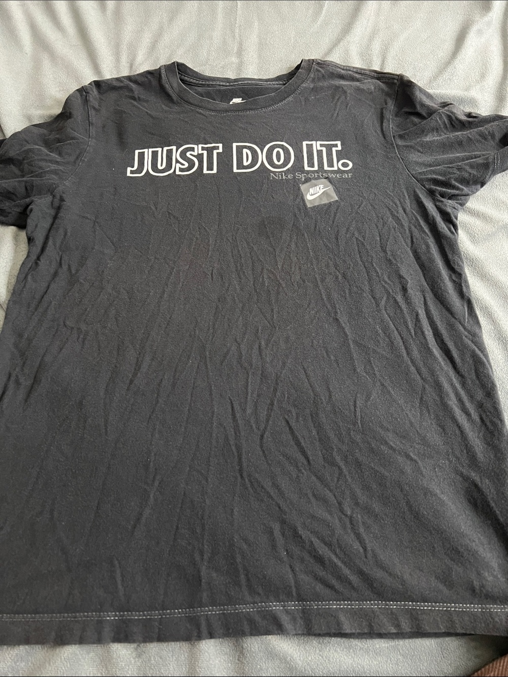 Nike Black 'Just Do It.' Short Sleeve Graphic Tee